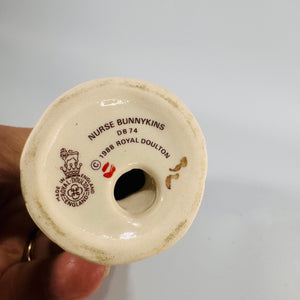 Royal Doulton Bunnykins “Nurse Bunnykins” DB74 Figurine | 1988 Backstamp, Hand-Painted Ceramic, Children’s Literature Collectible, Vintage Figurine