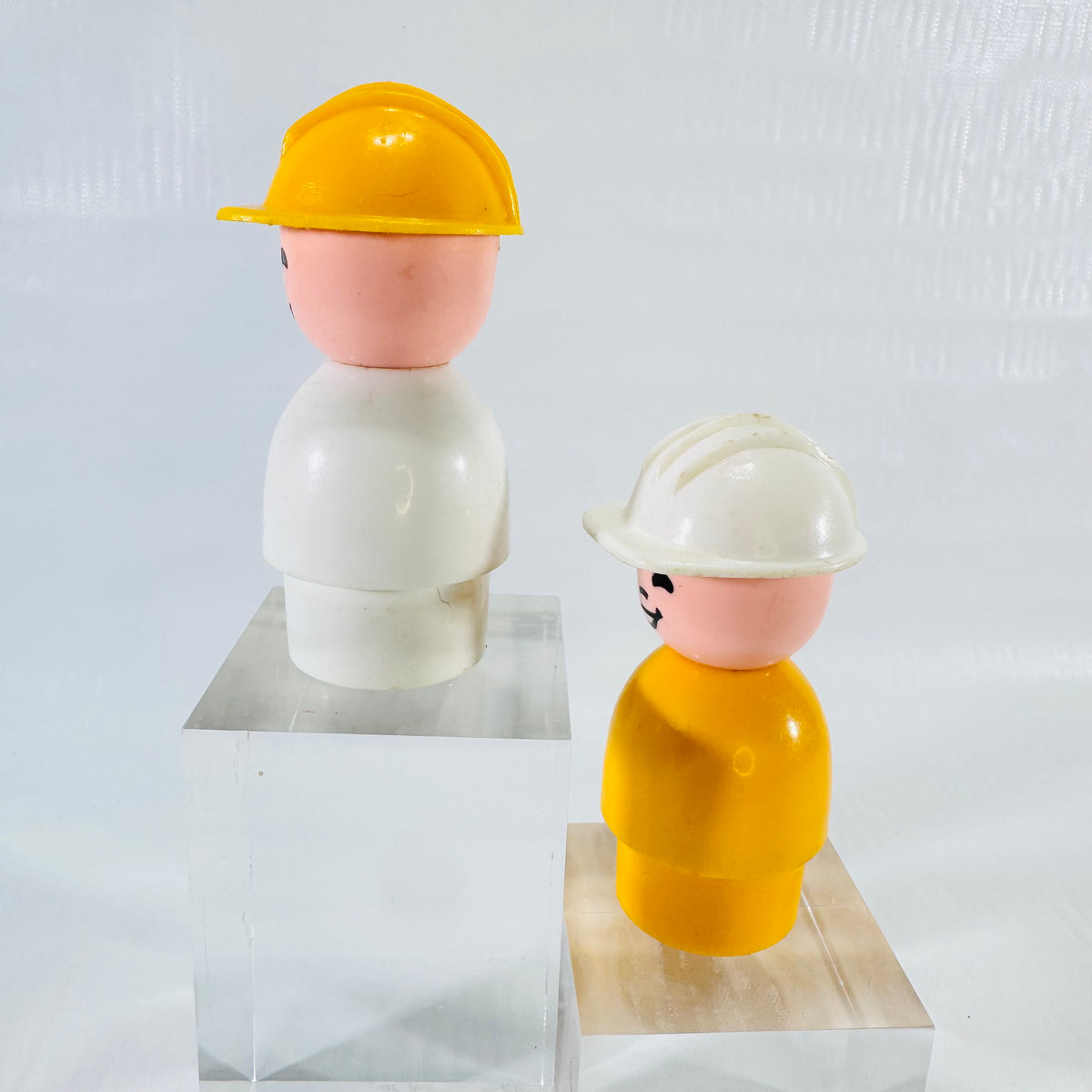 Fisher-Price Jumbo Little People Construction Workers Lot of 2 1970s to 1980s