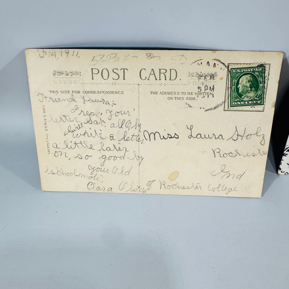Antique Valentine Postcards Lot of 3 | Embossed Cupid | 1908–1911 Postmarked | Vintage Ephemera