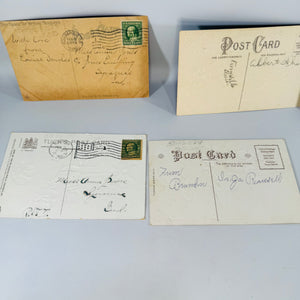 Antique Valentine Postcard Lot of 6 | Embossed Cupid Floral | Raphael Tuck & Germany Print | 1905–1912 Vintage Ephemera