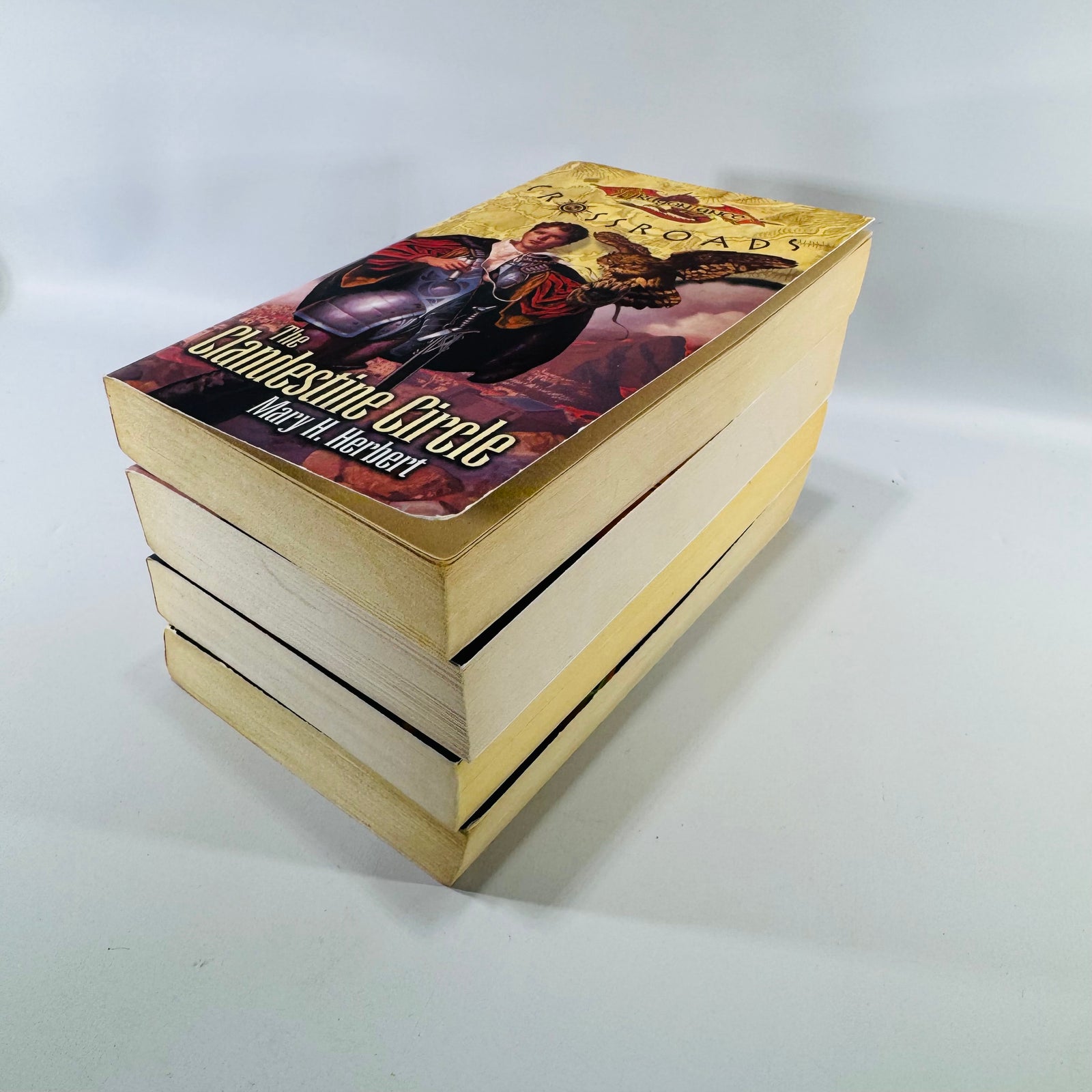Dragonlance Fantasy Paperback Book Lot of 4 | Wizards of the Coast 2000-2003 | Crossroads Barbarians Ergoth