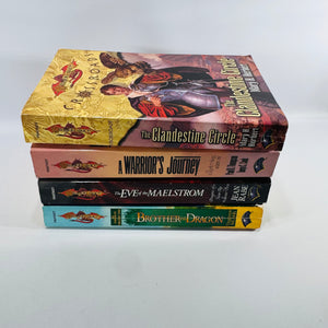 Dragonlance Fantasy Paperback Book Lot of 4 | Wizards of the Coast 2000-2003 | Crossroads Barbarians Ergoth