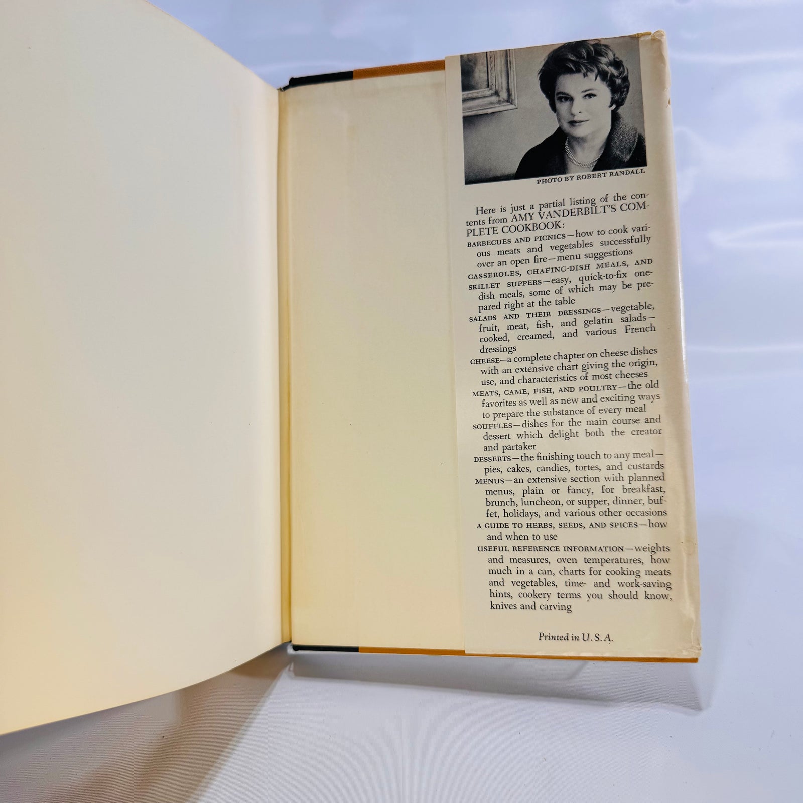 Amy Vanderbilt's Complete Cookbook 1961 Doubleday and Company Hardcover