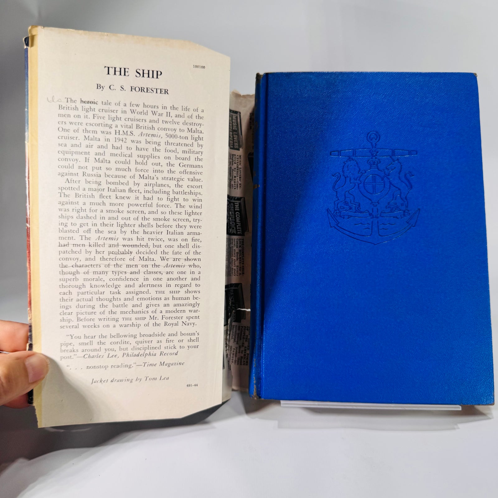 WWII Naval Fiction — The Ship (1944) — C. S. Forester | Sun Dial Press reprint, hardcover with jacket