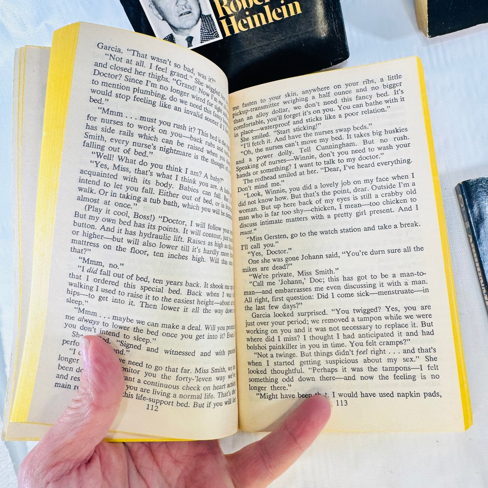 Stranger in a Strange Land Robert A. Heinlein 4 Paperback Bundle with I Will Fear No Evil, Jonathan Hoag, Assignment in Eternity