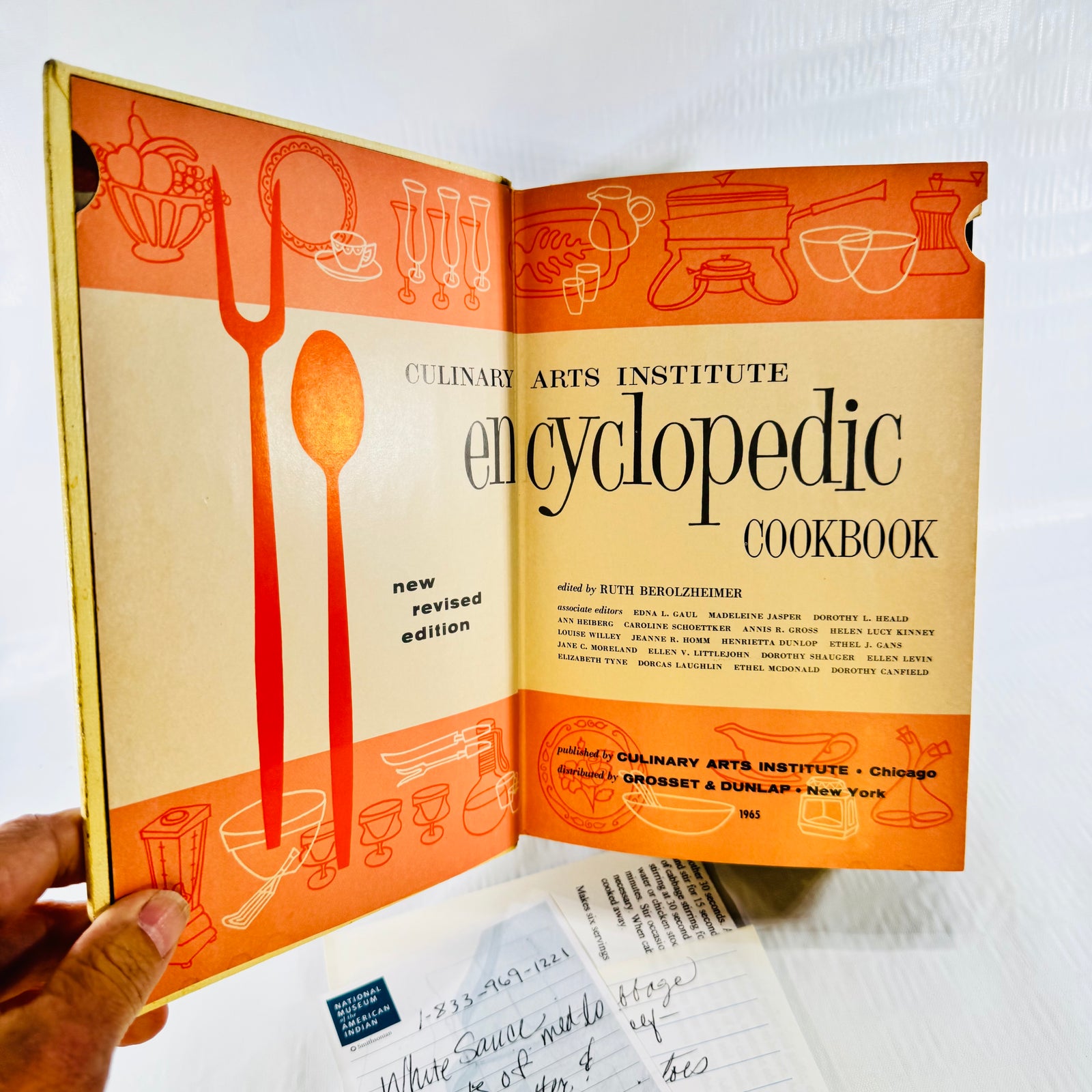 Culinary Arts Institute Encyclopedic Cookbook 1965 Ruth Berolzheimer Deluxe Edition with Handwritten Recipes