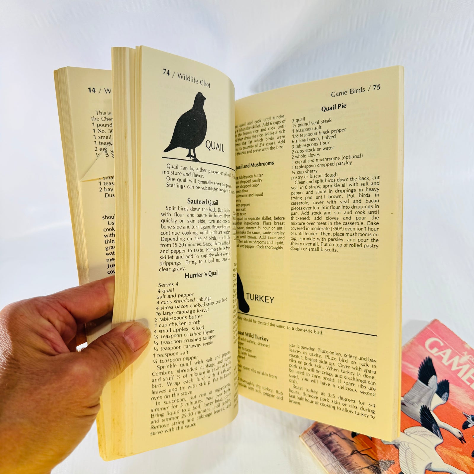 Wildlife Chef Michigan MUCC & Gamebirds Golden Guide Vintage Hunting Cookbook Bundle
