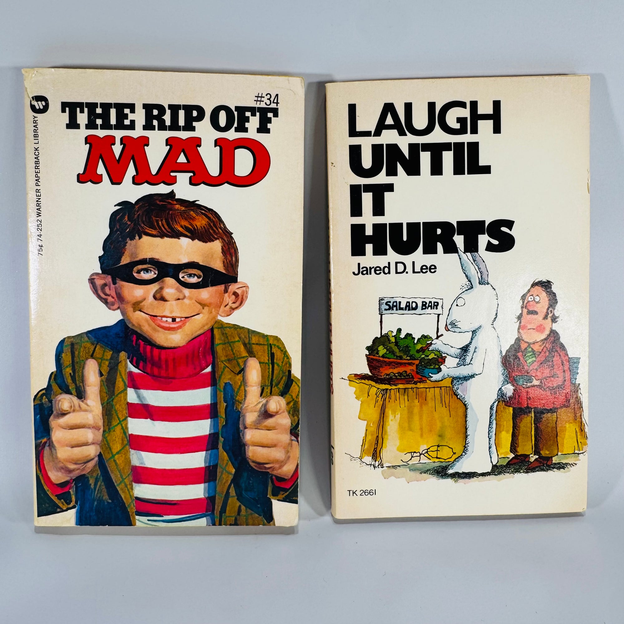 The Rip Off Mad (1973) & Laugh Until It Hurts (1974)  Vintage Humor Book Set— 1970s Satire Paperbacks | Comic Parod