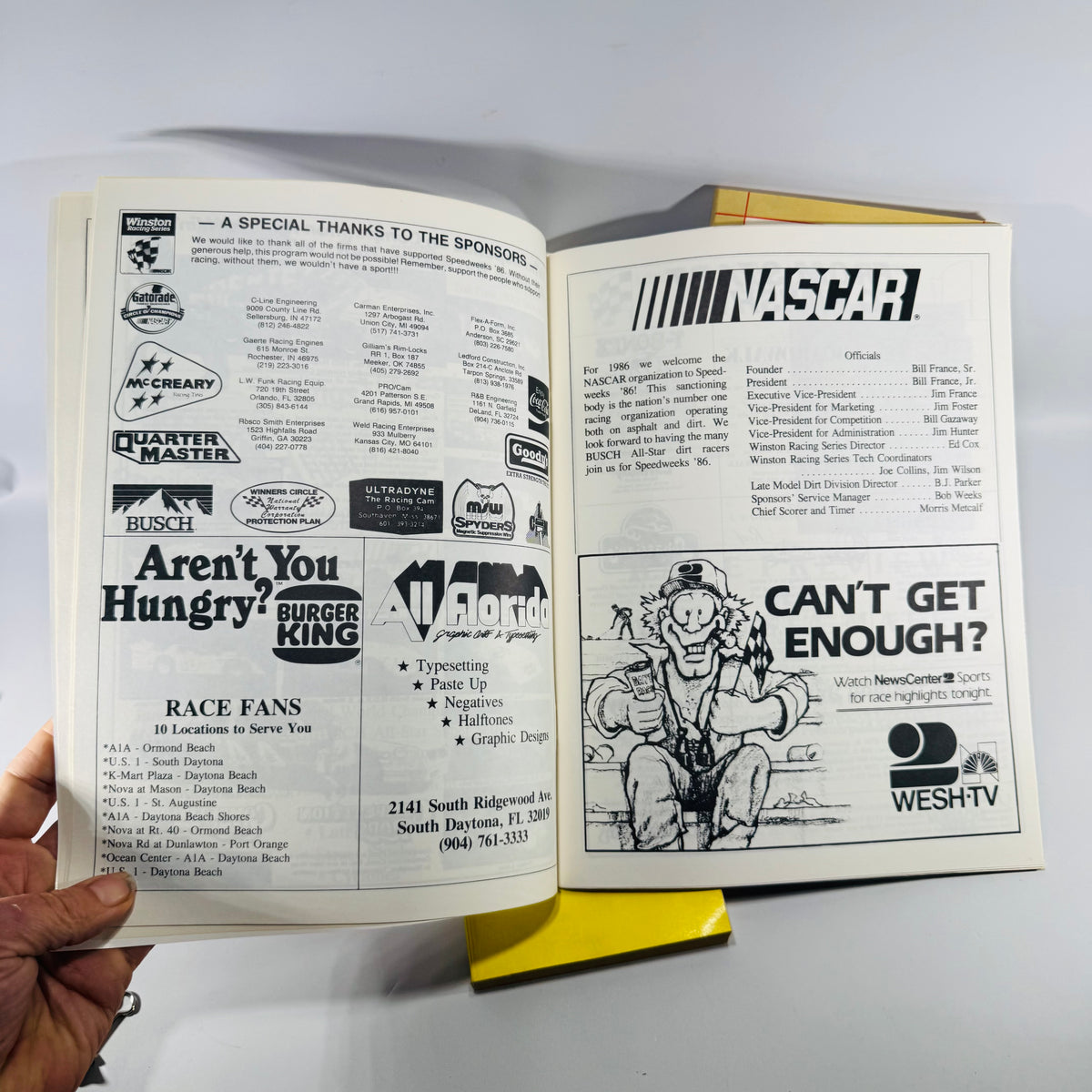 Vintage NASCAR Racing Reference Book Bundle — Speedweeks ’86, National Speedway Directory & The Racer’s Tax Guide