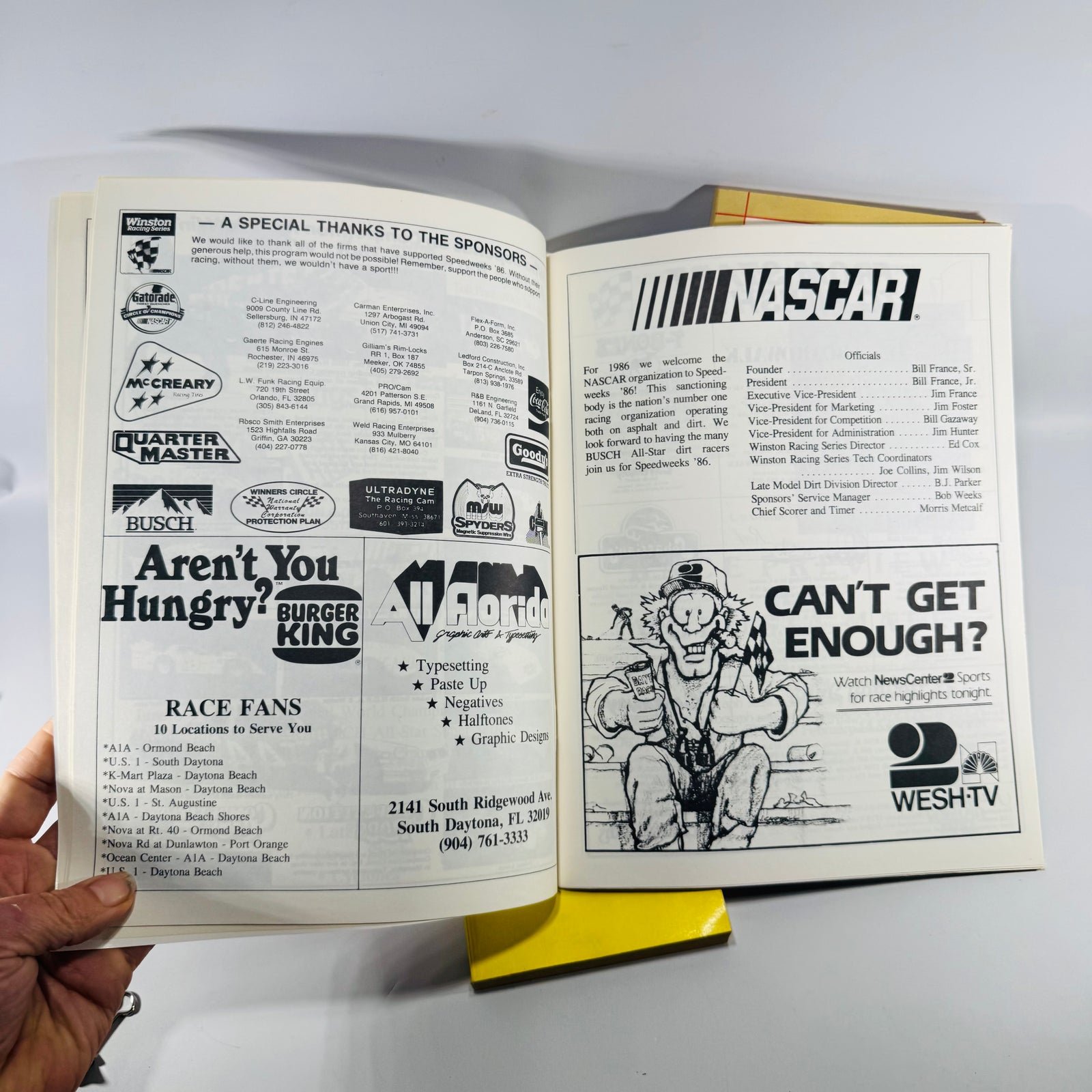 Vintage NASCAR Racing Reference Book Bundle — Speedweeks ’86, National Speedway Directory & The Racer’s Tax Guide