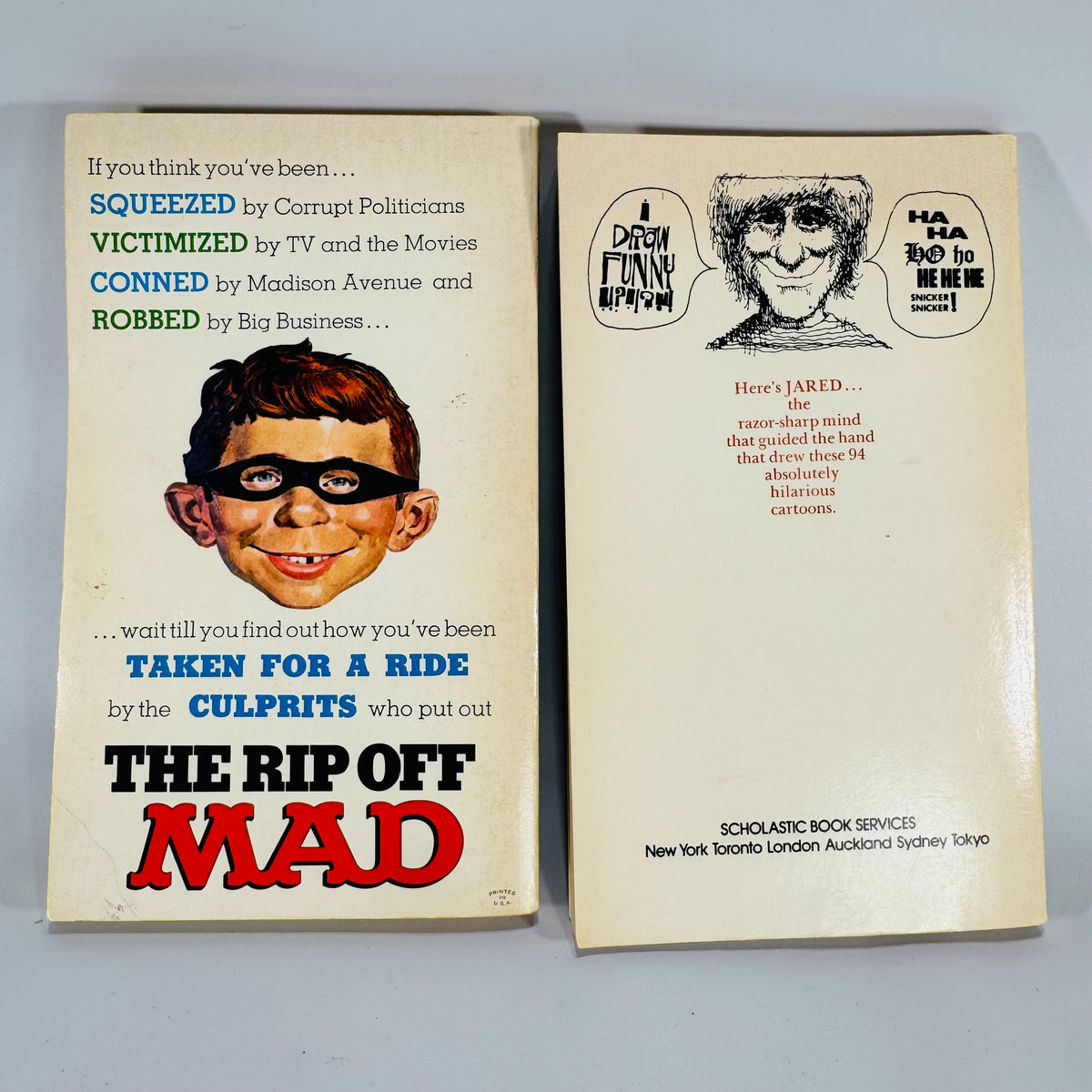 The Rip Off Mad (1973) & Laugh Until It Hurts (1974)  Vintage Humor Book Set— 1970s Satire Paperbacks | Comic Parod