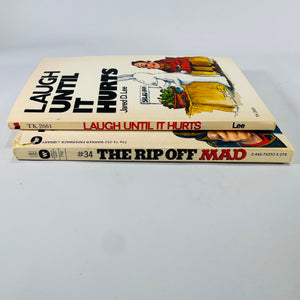 The Rip Off Mad (1973) & Laugh Until It Hurts (1974)  Vintage Humor Book Set— 1970s Satire Paperbacks | Comic Parod