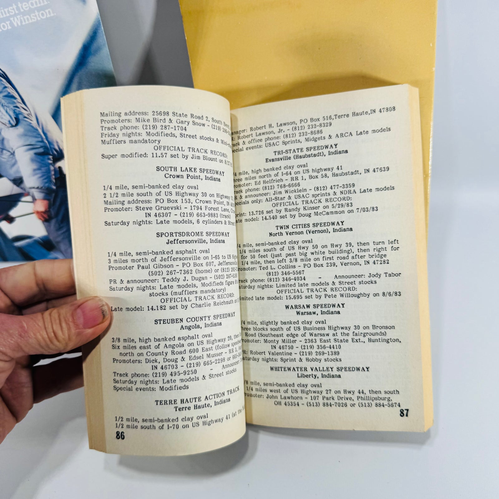Vintage NASCAR Racing Reference Book Bundle — Speedweeks ’86, National Speedway Directory & The Racer’s Tax Guide