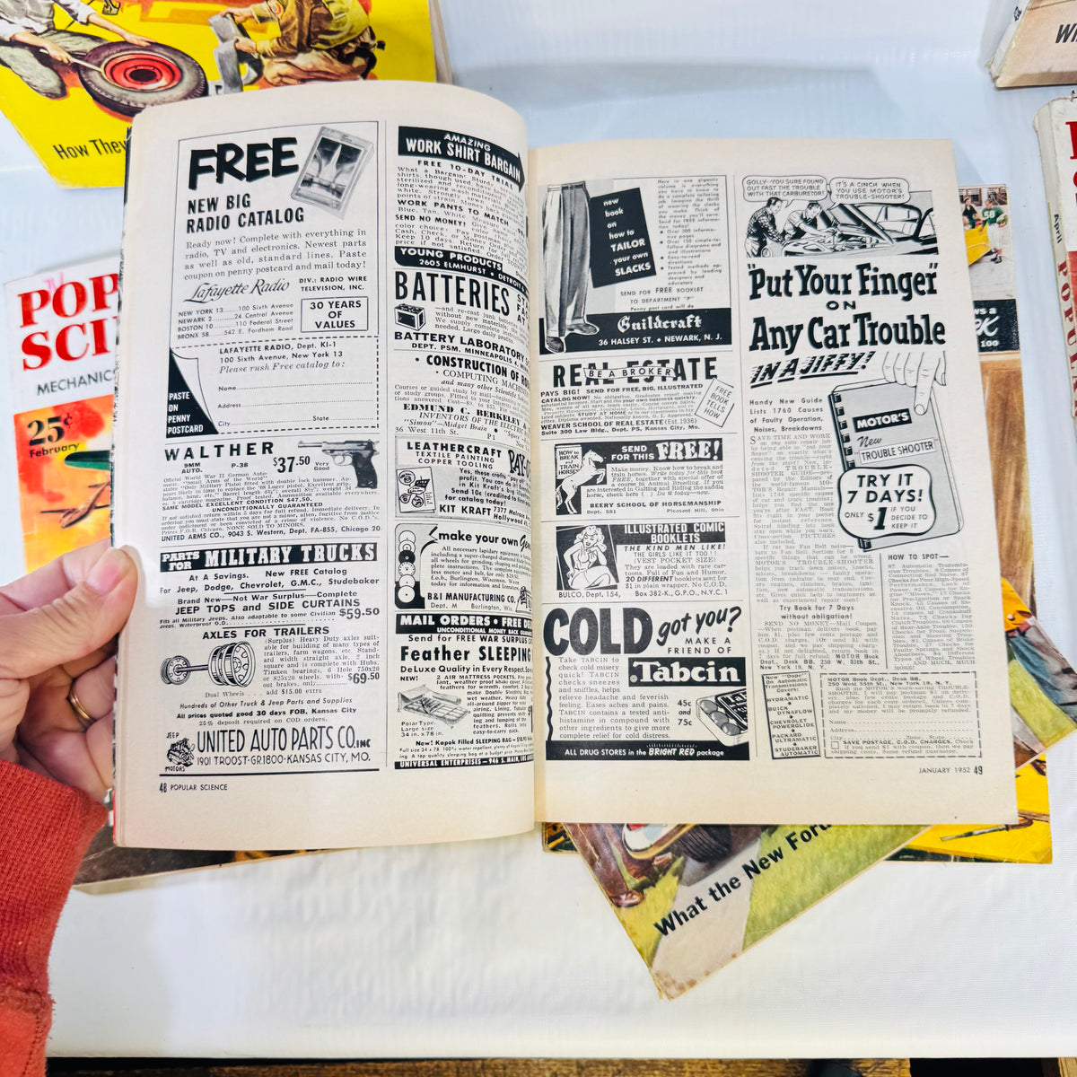 Popular Science 1952 Magazine Bundle, 7 Issues, Vintage Cars Aviation and Mechanics