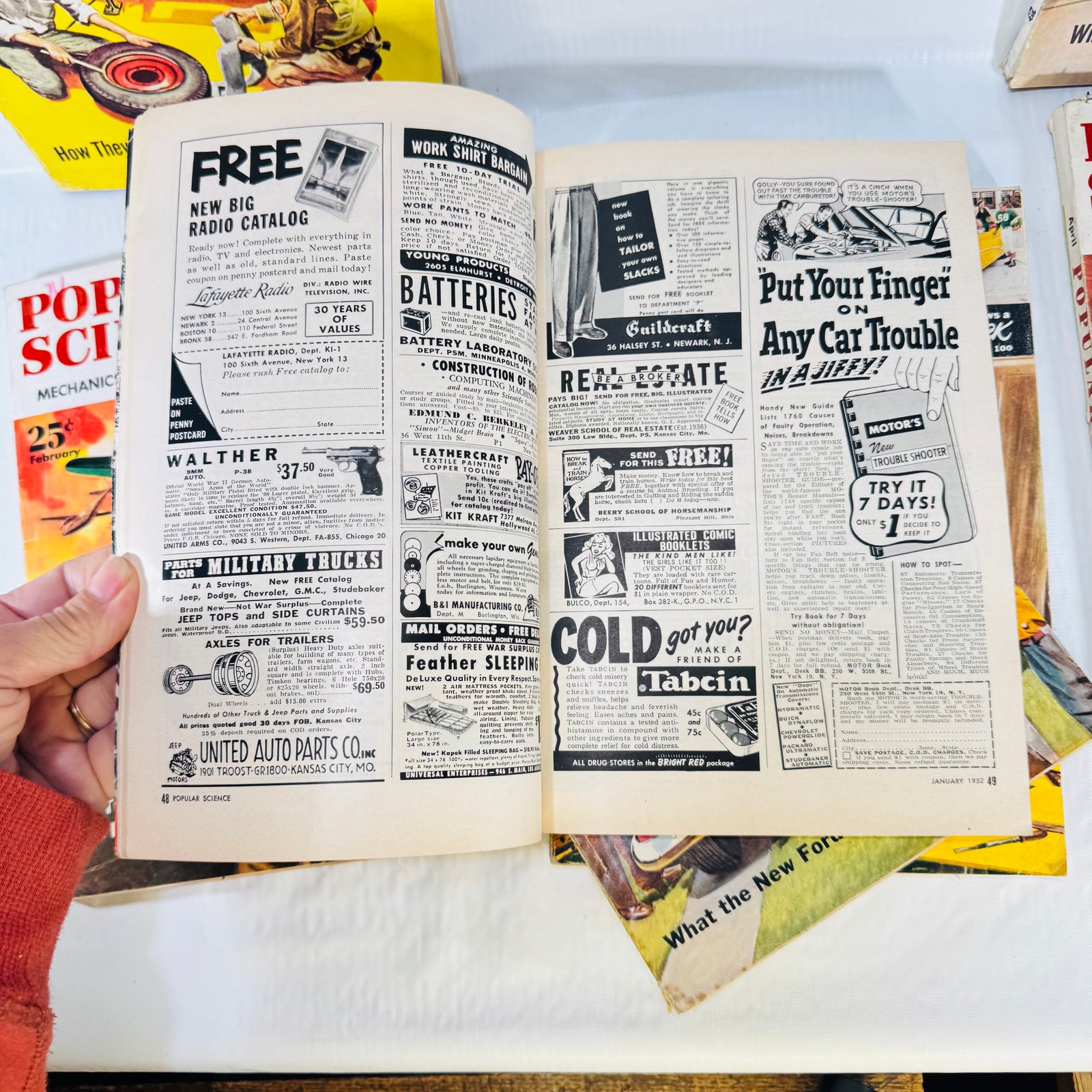 Popular Science 1952 Magazine Bundle, 7 Issues, Vintage Cars Aviation and Mechanics