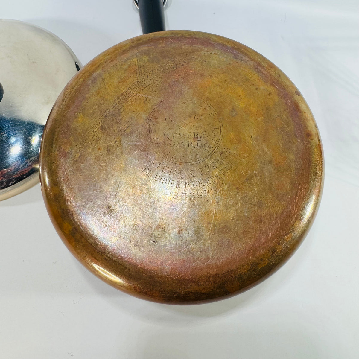 Vintage Revere Ware Saucepan with Lid | copper bottom stainless steel kitchenware