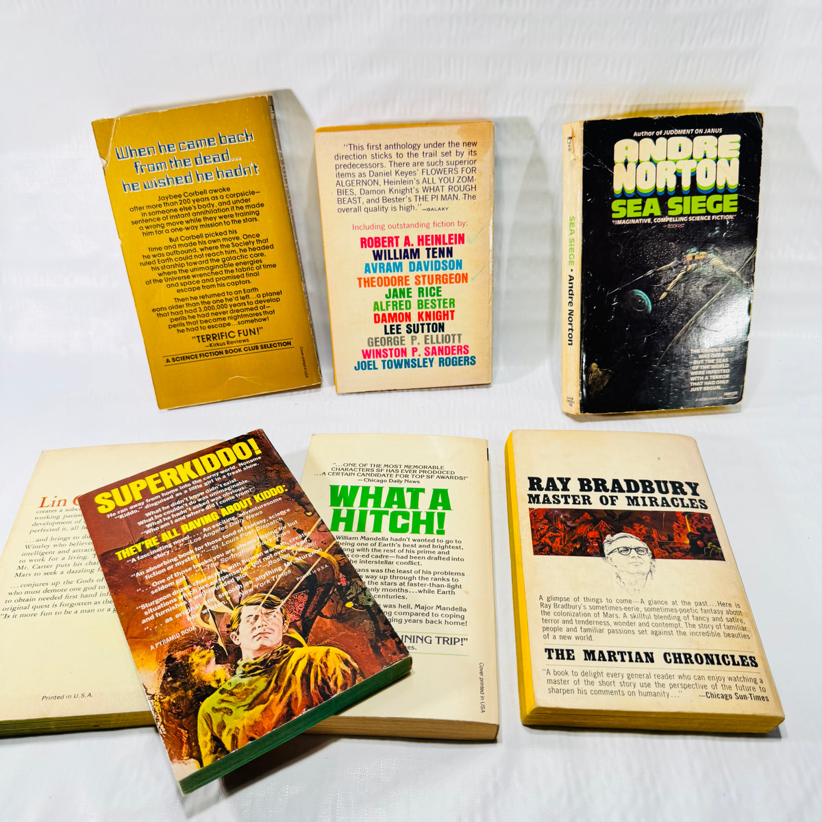 The Forever War and The Martian Chronicles 7 Book Sci Fi Paperback Bundle