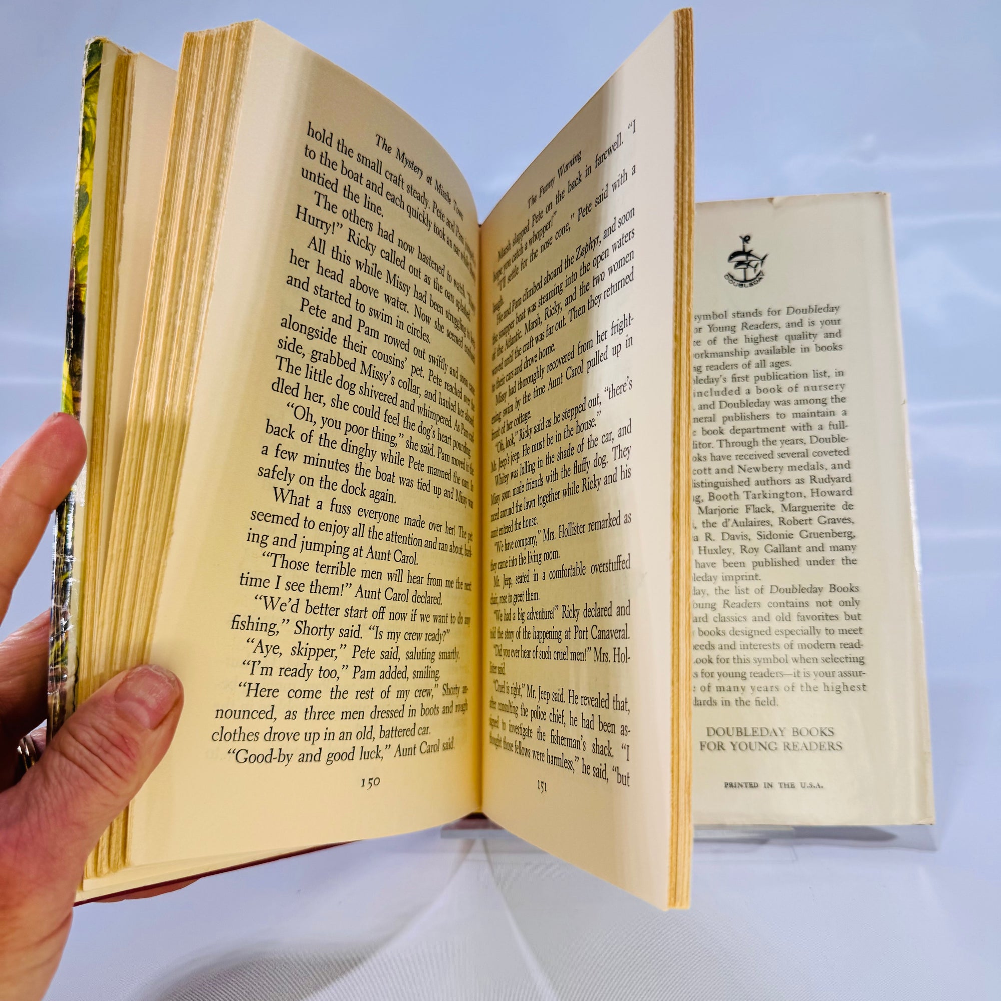 The Happy Hollisters and the Mystery at Mission Town by Jerry West (1961), Doubleday & Company Inc., Hardcover with Dust Jacket