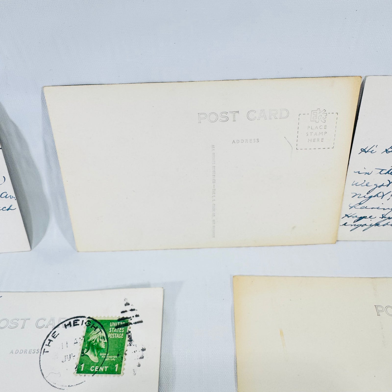 Michigan Postcards 1940s Bundle of 5, Grayling, Engadine, Houghton Lake, Blaney Park