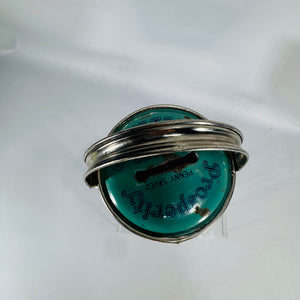 Vintage J Chein Prosperity Bank | Aqua Tin Pail Still Bank