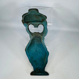 Vintage Cast Iron Figural Bottle Opener | painted novelty barware
