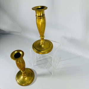 Vintage Brass Candlesticks Pair | classic fluted candle holders