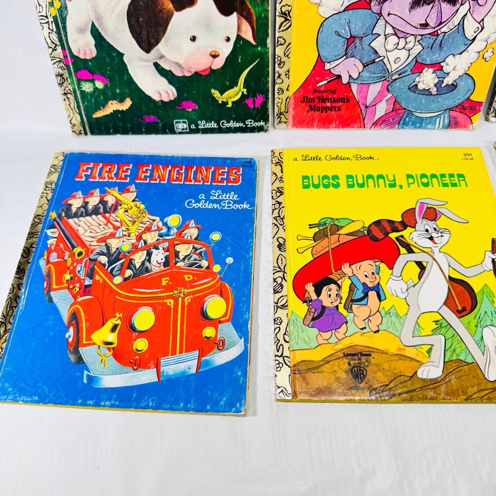 Little Golden Books Bundle of 7 Vintage Disney Sesame Street Bugs Bunny and More