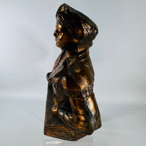 Vintage Davy Crockett Penny Bank | 1950s Metal Still Bank Bust