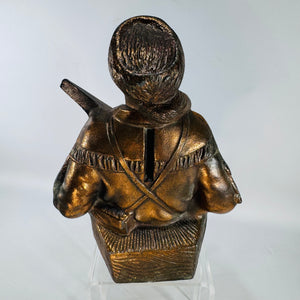 Vintage Davy Crockett Penny Bank | 1950s Metal Still Bank Bust