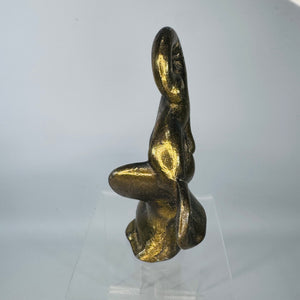 Vintage Brass Elephant Bottle Opener | Trunk Up Barware Figurine