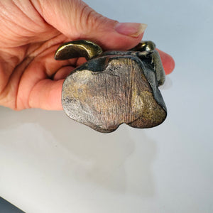 Vintage Brass Elephant Bottle Opener | Trunk Up Barware Figurine