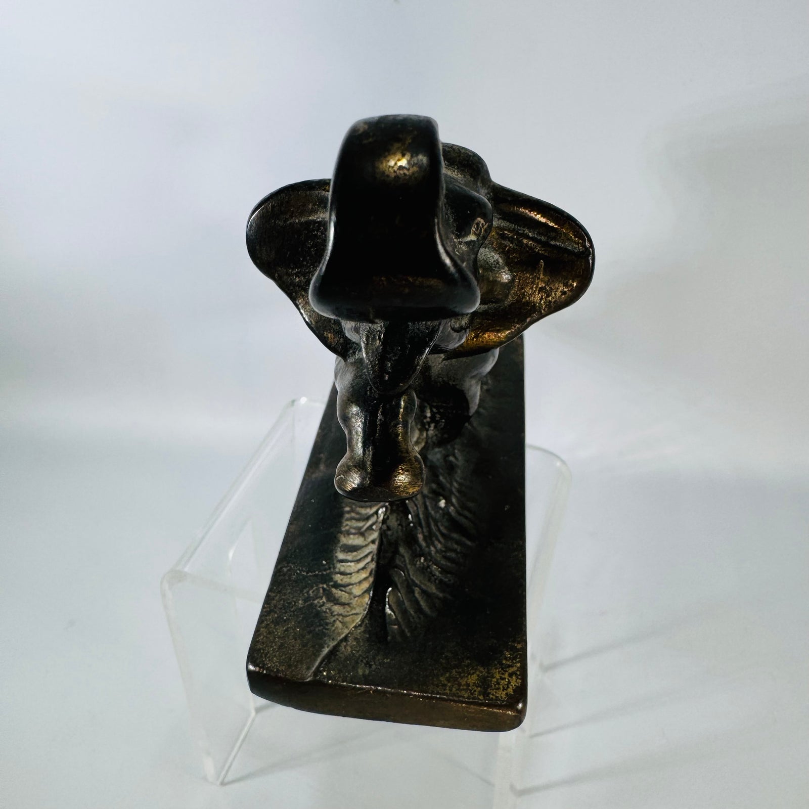 Antique Cast Iron Elephant Doorstop | Hubley Style Figural Bookend