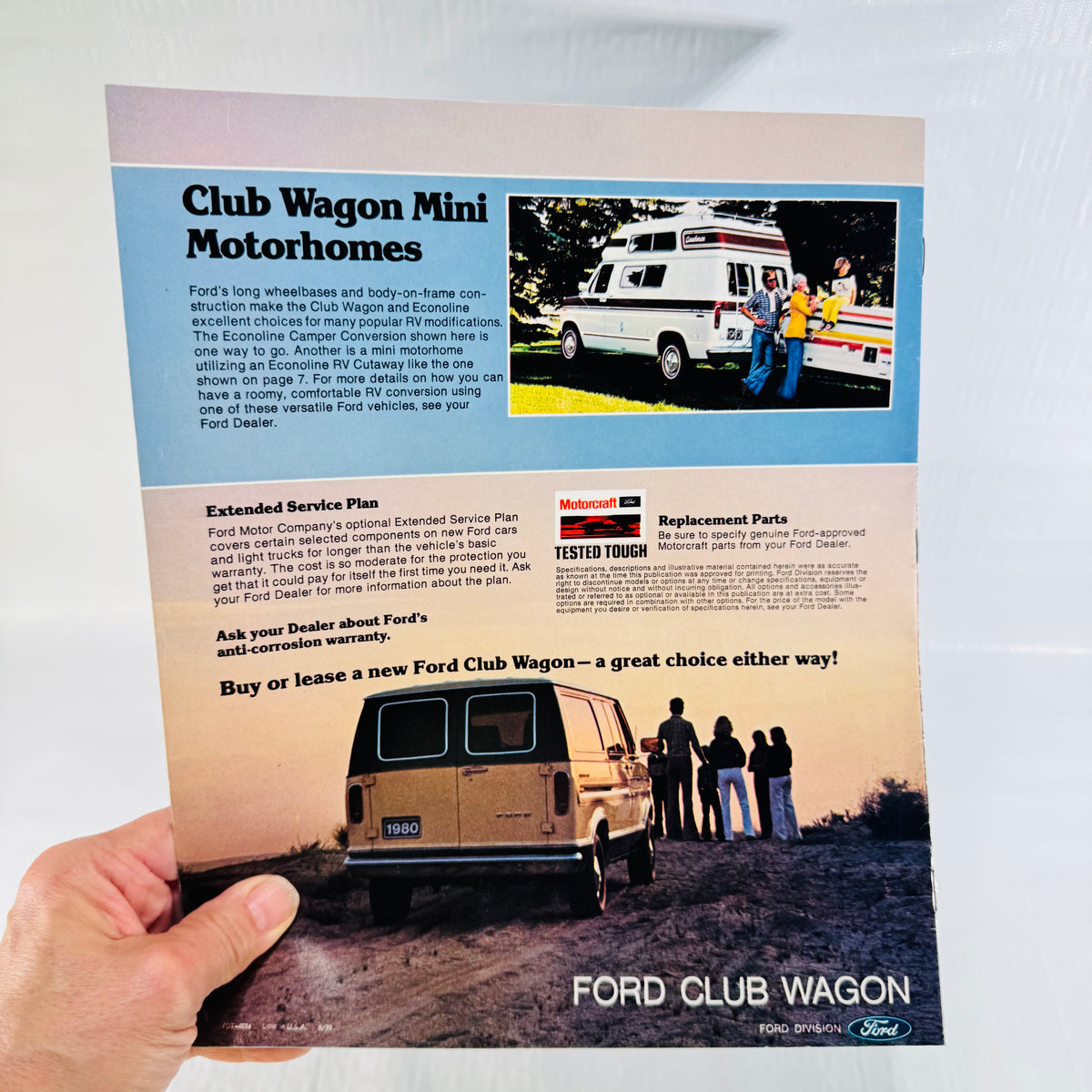 1980 Ford Club Wagon Original Sales Brochure, 8 Pages