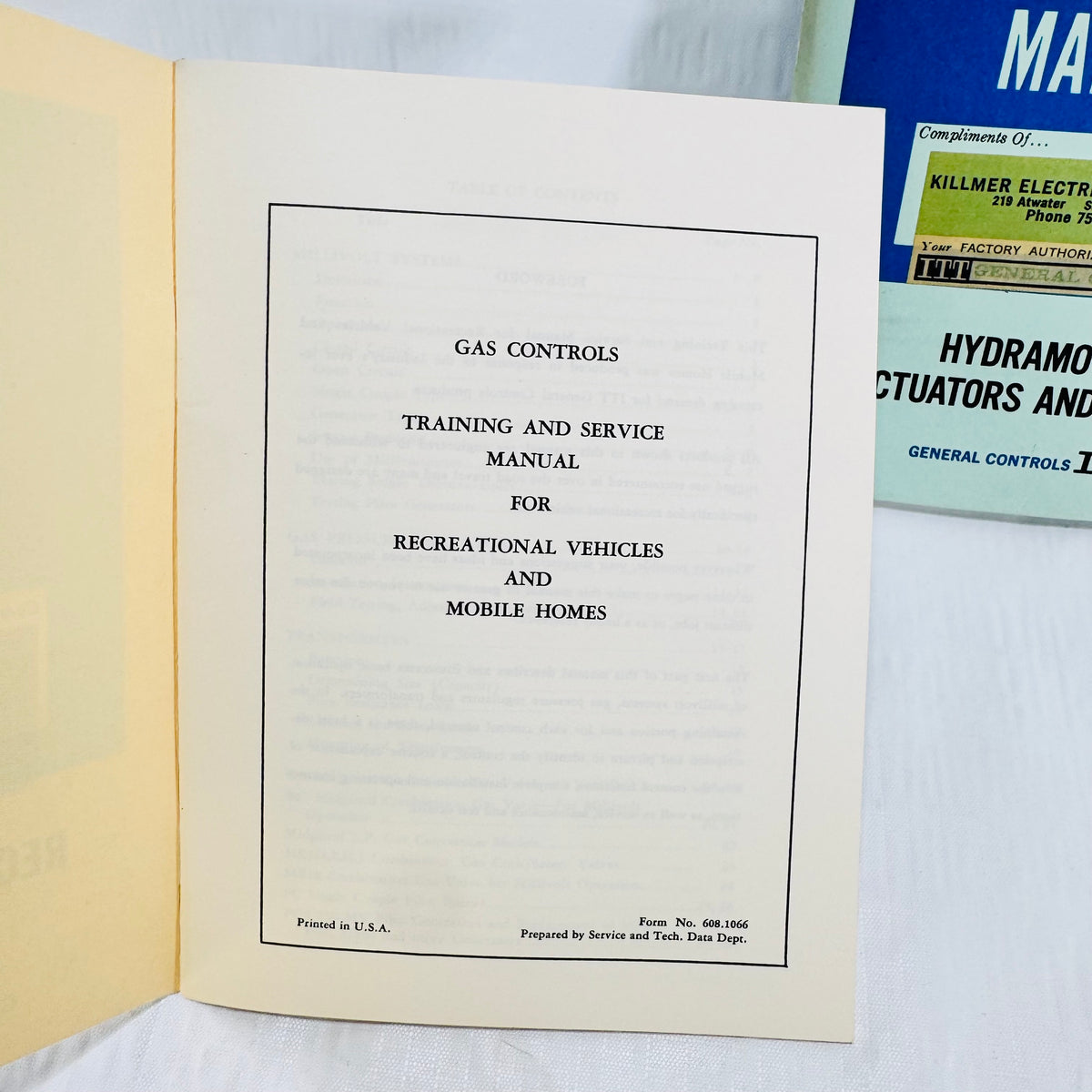 ITT General Controls Service Manuals 1970 RV Gas Controls and Hydramotor Bundle