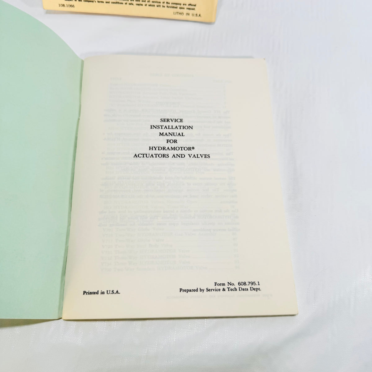 ITT General Controls Service Manuals 1970 RV Gas Controls and Hydramotor Bundle