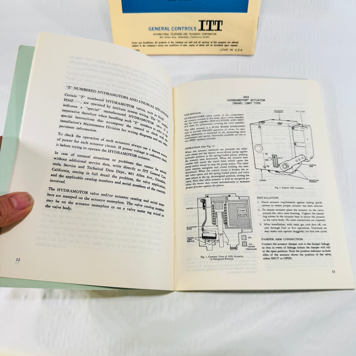 ITT General Controls Service Manuals 1970 RV Gas Controls and Hydramotor Bundle