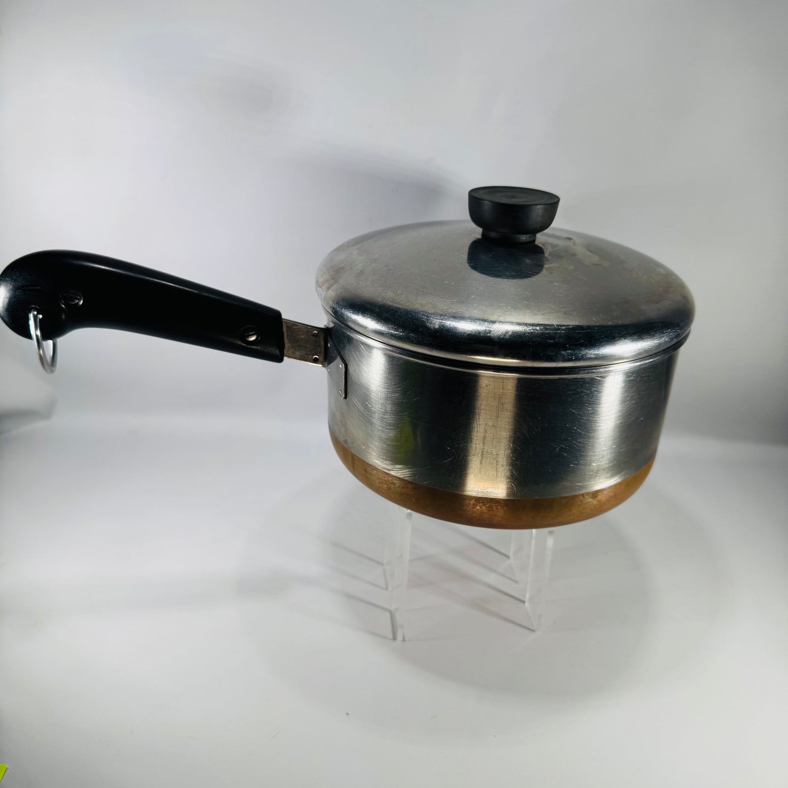 Vintage Revere Ware 2 Quart Copper Clad Saucepan with Lid | Patent 2363973