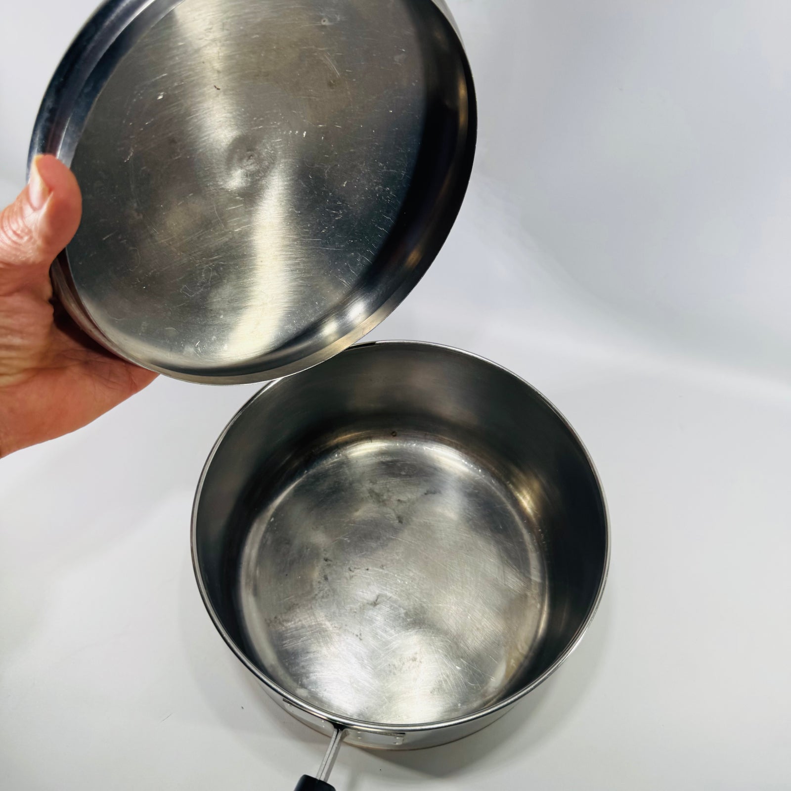 Vintage Revere Ware 2 Quart Copper Clad Saucepan with Lid | Patent 2363973
