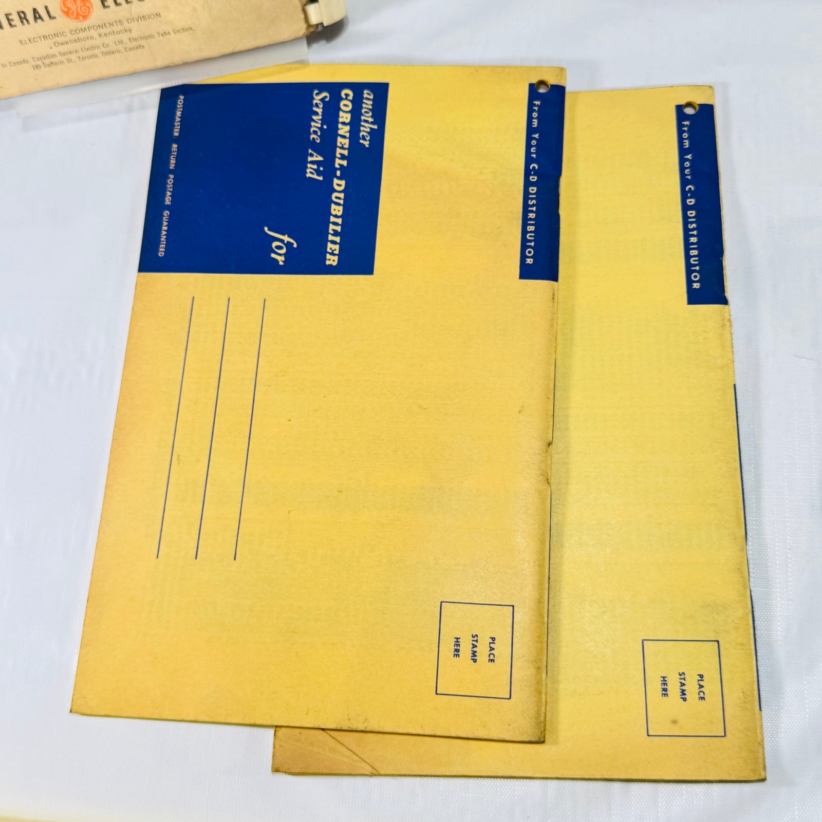 RCA Reference Book 1962 Bundle with Tung-Sol Base Connections, Philco, PACO and Cornell-Dubilier Radio TV Ephemera