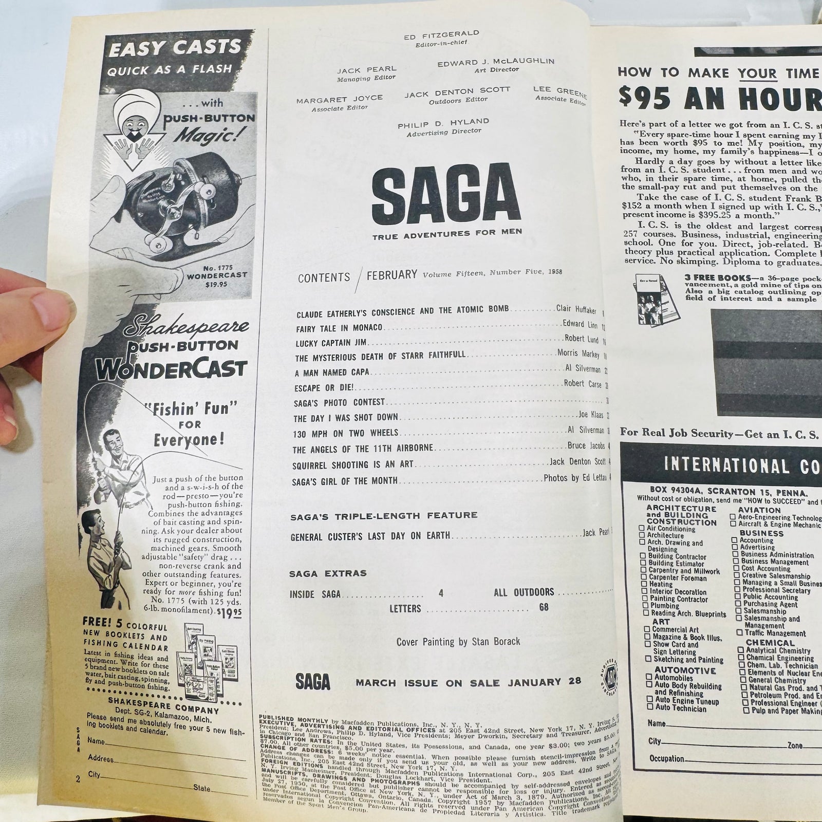 Saga Argosy Climax Magazine Bundle 1958 to 1959 Men's Adventure 3 Issues