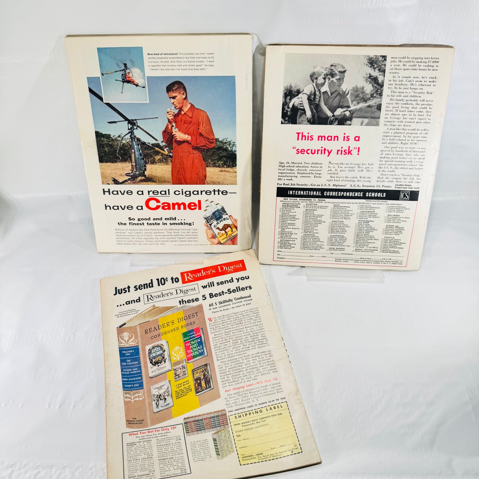Saga Argosy Climax Magazine Bundle 1958 to 1959 Men's Adventure 3 Issues