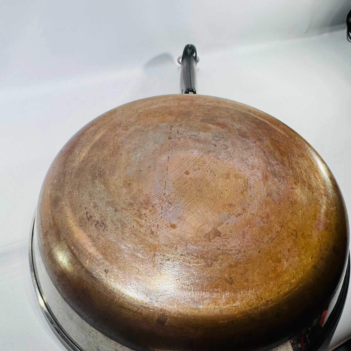 Vintage Revere Ware 10 Inch Skillet with Lid | Copper Clad Stainless Steel Pan