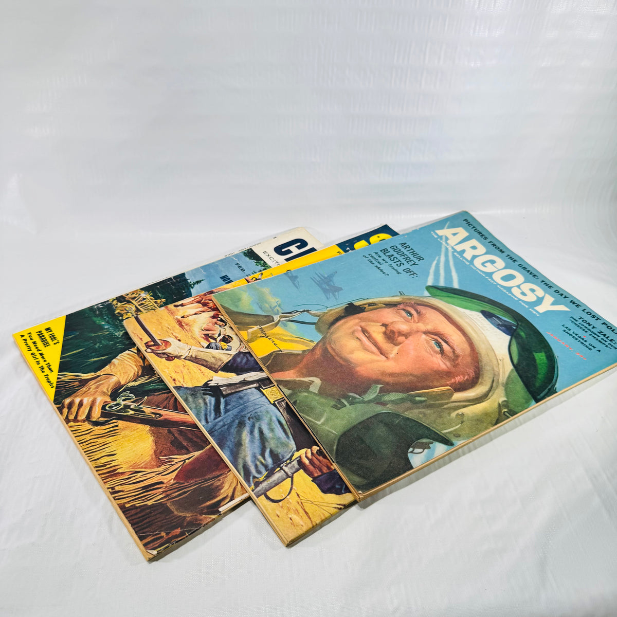 Saga Argosy Climax Magazine Bundle 1958 to 1959 Men's Adventure 3 Issues