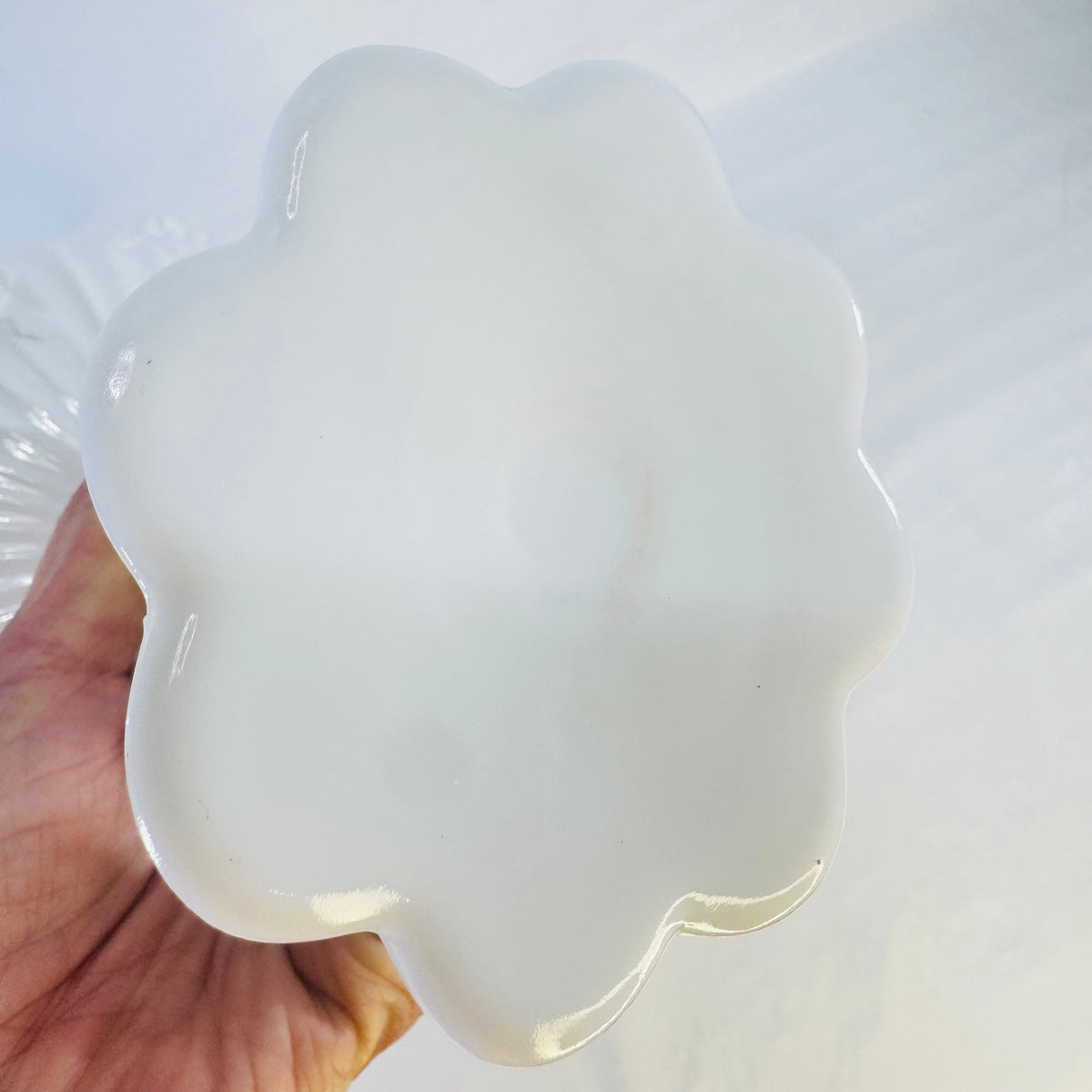 Fenton Cabbage Rose White Milk Glass Compote 9222 MI Pedestal Candy Dish