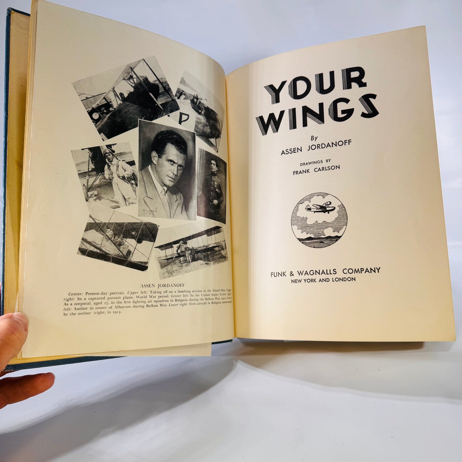 Youg Wings: An Aviation Book by Assen Jordanoff (1939), Funk & Wagnalls Company, Hardcover