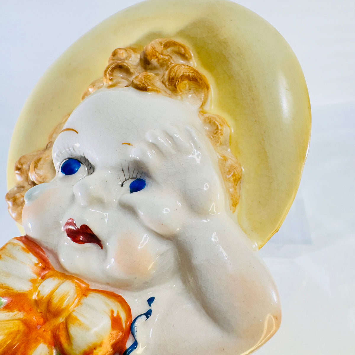 Goebel Charlot Byj Little Miss Coy Style Vintage Ceramic Girl Planter