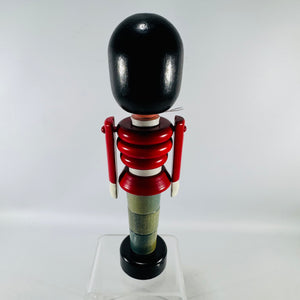 Vintage Wooden Stacking Toy Soldier—British Guard “Beefeater” Style, 1970s–80s, Made in Czechoslovakia