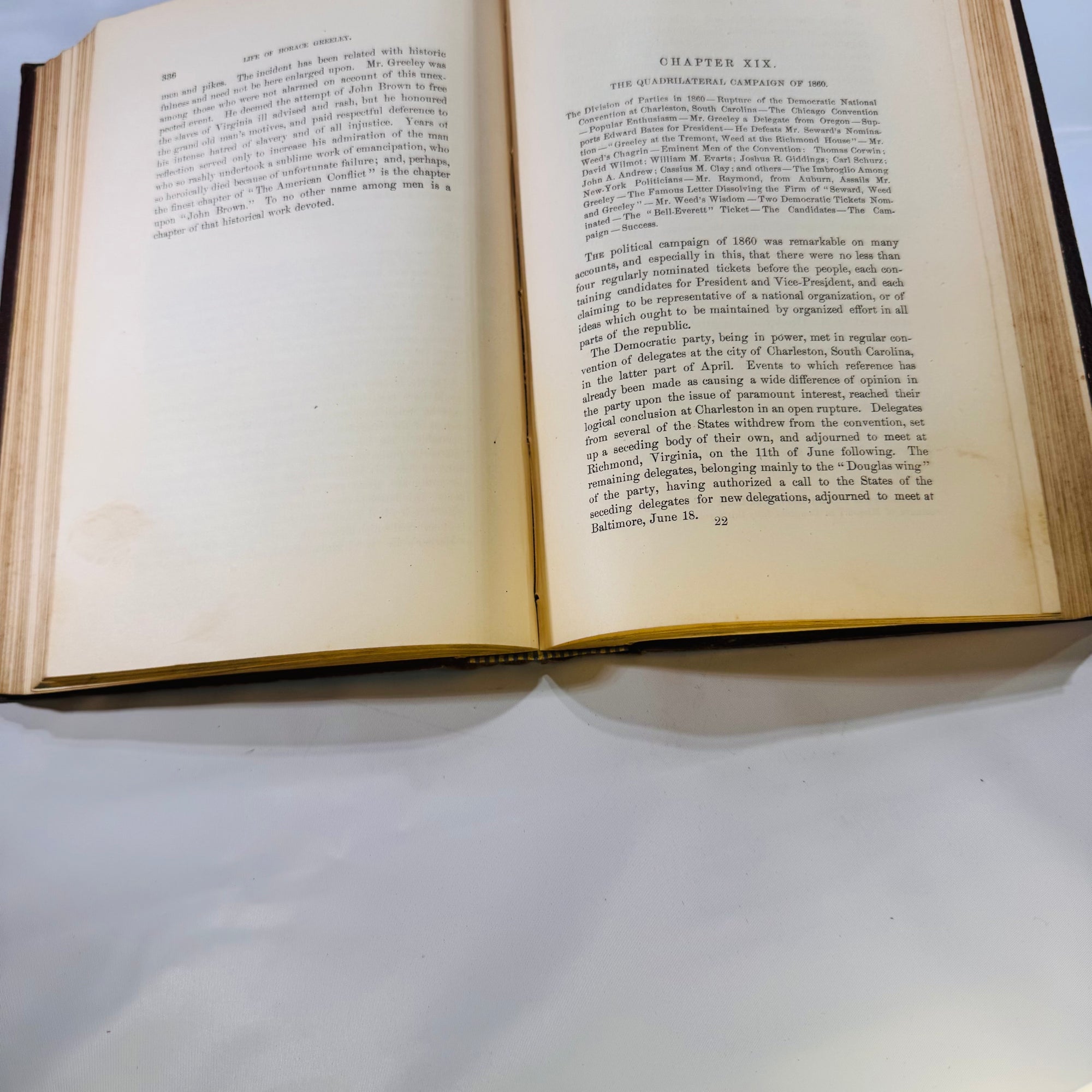 The Life of Horace Greeley, Founder of the New York Tribune by L.D. Ingersoll (1873), Union Publishing Company, Hardcove