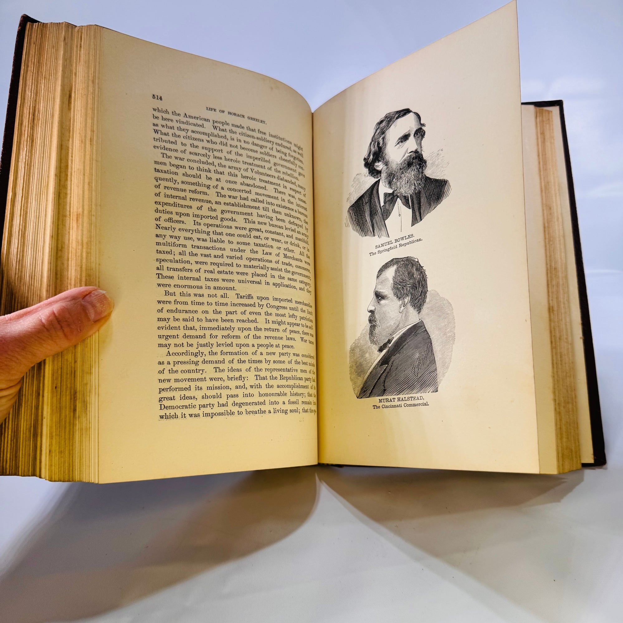 The Life of Horace Greeley, Founder of the New York Tribune by L.D. Ingersoll (1873), Union Publishing Company, Hardcove