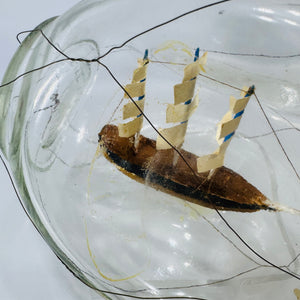 Vintage Haig’s Dimple Ship in Bottle | Nautical Glass Whisky Bottle Decor